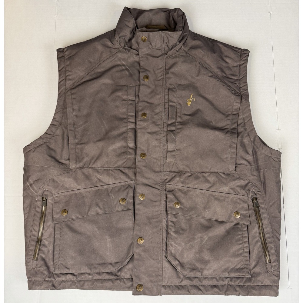 Avery Heritage Hybrid Insulated Vest Outdoor Hunting Mens M Brown Multi Pocket